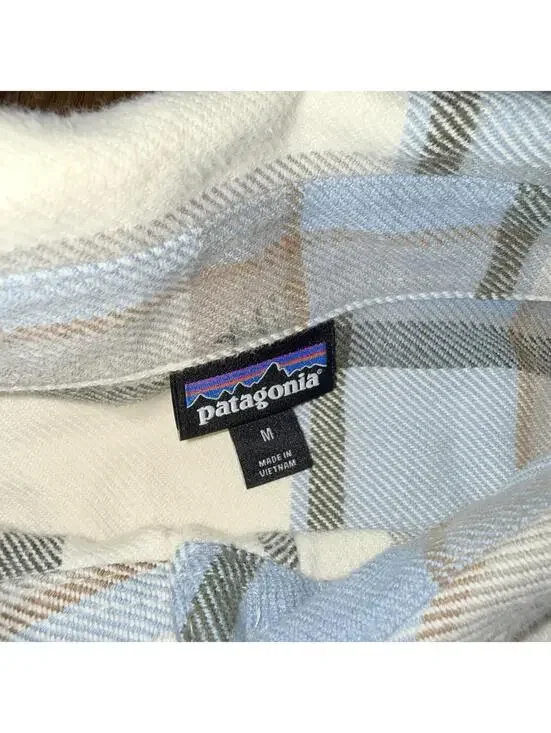 Patagonia L-S Fjord Flannel Shirt Women's Size Medium Sunrise Ridge/Natural - Picture 5 of 6